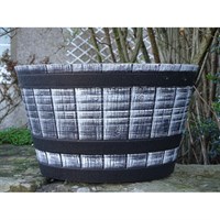 Anglo Eastern Trading Finisterre Barrel Planter Greywood - 40cm