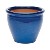 Apta Glazed Malay Planter Blue 29cm Garden Pot (MA20VC)