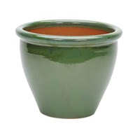 Apta Glazed Malay Planter Green 24cm Garden Pot (MA20VB)