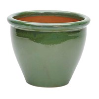 Apta Glazed Malay Planter Green 29cm Garden Pot (MA20VC)