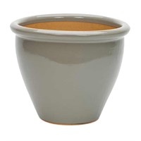 Apta Glazed Malay Planter Grey 29cm Garden Pot (MA20VC)