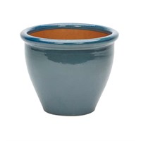 Apta Glazed Malay Planter Turquoise 20cm Garden Pot (MA20VA)