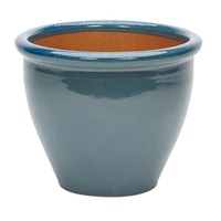 Apta Glazed Malay Planter Turquoise 29cm Garden Pot (MA20VC)