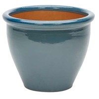 Apta Glazed Malay Planter Turquoise 36cm Garden Pot (MA20VD)