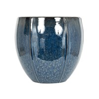 Apta Linnea Egg Dark Blue 25cm Garden Pot (LINN08VB)