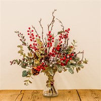 Berry Christmas Faux Floral Bouquet
