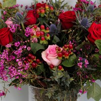 Berry Sorbet Hand Tied Flower Bouquet 