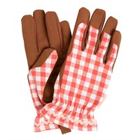 Burgon & Ball Colour Collection Gloves - Red Check (GCC/GLOCHECKRED)