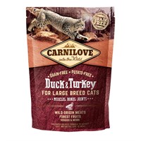 Carnilove Duck & Turkey Cat Food for Large Breed Cats - Muscles Bones Joints 400g (512775)