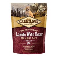 Carnilove Lamb & Wild Boar Cat Food for Adult Cats - Sterilised 400g (512324)