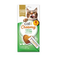 Catit Creamy Lickable Chicken & Lamb Cat Treats 4 x 10g (44452)