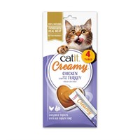 Catit Creamy Lickable Chicken & Turkey Cat Treats 4 x 10g (44629)