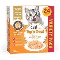 Catit Top n Treat Chicken in Jelly Cat Food Variety Pack 24 x 60g (42197)
