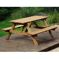 Charles Taylor Wooden Six Seater Picnic Table Gold Series (GS11)