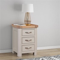 Chatsworth Painted Interior Furniture Bedside With 3 Drawers (84-23)
