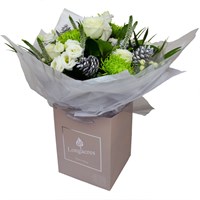 Christmas Frosty Deluxe Hand Tied Bouquet Arrangement