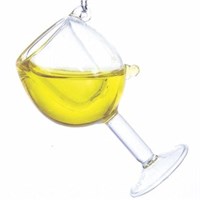 Christmas Inspo 2.5 Inch Glass of White Wine Christmas Ornament (T0748)