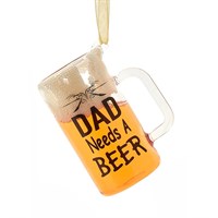 Christmas Inspo 2.75 Inch Beer Stern Dad Christmas Ornament (D4555)