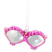 Christmas Inspo 3 Inch Pink Seashell Glasses Christmas Ornament (T3692)