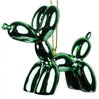 Christmas Inspo 3 Inch Shiny Green Balloon Dog Christmas Ornament (D4558)