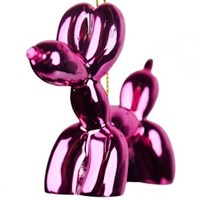 Christmas Inspo 3 Inch Shiny Pink Balloon Dog Christmas Ornament (D4558)