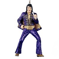 Christmas Inspo 4.5 Inch Elvis Presley Purple Jumpsuit Christmas Ornament (EP2109)