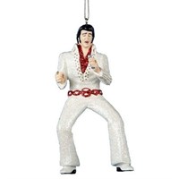 Christmas Inspo 4.5 Inch Elvis Presley White Jumpsuit Christmas Ornament (EP2109)