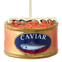 Christmas Inspo 4 Inch Glass Caviar Christmas Ornament (D4768)