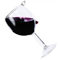 Christmas Inspo 4 Inch Glass of Red Wine Christmas Ornament (D2991)