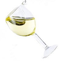 Christmas Inspo 4 Inch Glass of White Wine Christmas Ornament (D2991)