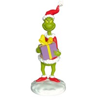 Christmas Inspo 40cm The Grinch with Present Christmas Statue (TG26018)