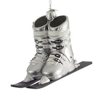 Christmas Inspo 6 Inch Ski Boots in White Christmas Ornament (NB1016)
