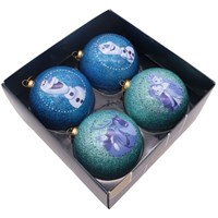 Christmas Inspo Frozen 4 Pack Christmas Baubles (DN26386)