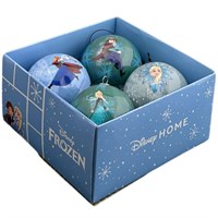Christmas Inspo Frozen 4 Pack Christmas Baubles (DN90460)