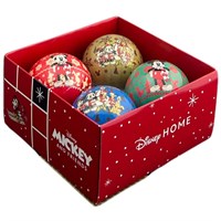 Christmas Inspo Mickey Mouse 4 Pack Christmas Baubles (DN90470)