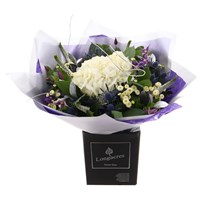 Christmas Purple, Silver and White Hand Tied Festive Bouquet