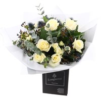 Christmas Thistle and Berry Hand Tied Bouquet