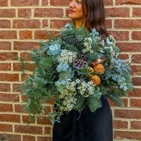 Christmas Tree Farm Festive Hand Tied Bouquet