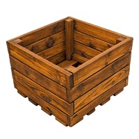 Churnet Valley Wooden Large Square Planter Dark Wood (VPLENESTPD1)
