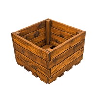 Churnet Valley Wooden Medium Square Planter Dark Wood (VPLENESTPD1)