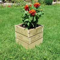 Churnet Valley Wooden Small Square Planter Light Wood (PLNESTPD2)