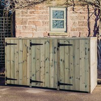 Churnet Valley Wooden Triple Bin Store (BSP4)