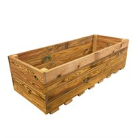 Churnet Valley Wooden XL Trough Planter Dark Wood (PLNESTPD1)