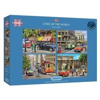 Cities of the World 4 x 500 Piece Jigsaw Puzzles Gibsons Games (G5044)