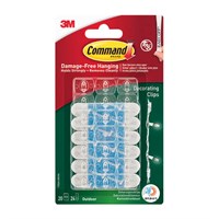 Command Mini Clear Outdoor Decorating Clips - Pack of 20 (4552)