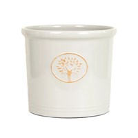 Creekwood 15cm Cotswold Cylinder Off White Garden Pot (47412)