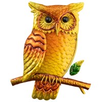 Creekwood Glass Wall Art Owl 26x33cm (43139)