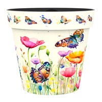 Creekwood Zest Garden Pot Butterflies 22cm (8ZESTBT)
