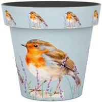 Creekwood Zest Garden Pot Robin 38cm (15ZESTRB)