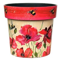 Creekwood Zest Pot Poppies & Bees 15cm (6ZESTPB)